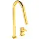 IS-2-Loch-Kuechenarmatur-Gusto-Ausld-240mm-2F-Brause-Brushed-Gold-BD424A2 gallery number 2